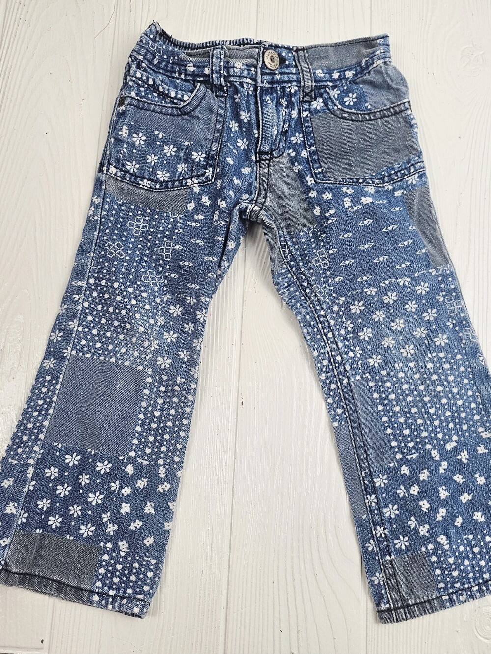Oshkosh Toddler Girls Patchwork Jeans